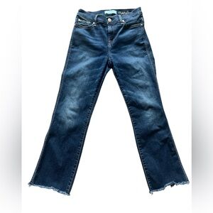 Ladies 7 For All Mankind Cropped Frayed Hem Bootcut Jeans Size 26